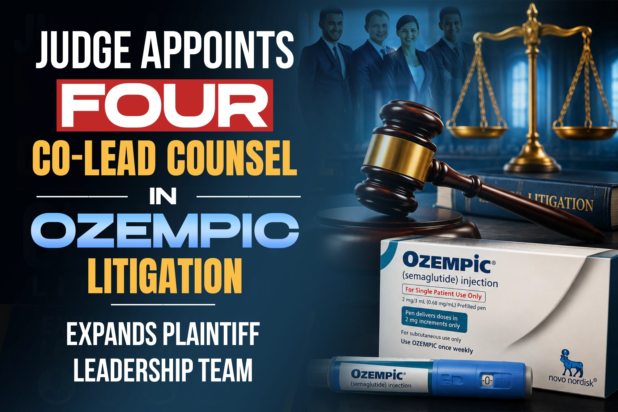 Judge Appoints Four Co-Lead Counsel in Ozempic Litigation, Expands Plaintiff Leadership Team